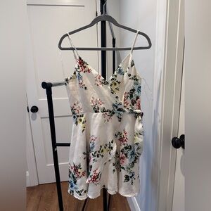 Trixxi White and Pink Embellished Midi Sundress